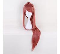 Doki Doki Literature Club! Monika Wigs DDLC 100cm Long Heat Resistant Synthetic Hair Perucas Cosplay Wig + Wig Cap