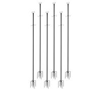 Dokiiovo 6 paquetes de 4 barras de luces con ganchos, 2,7 m, postes de luz colgantes para exteriores, para luces de Navidad, banderas, fiestas, bodas (4)