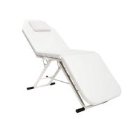 Dokiiovo Camilla de masaje móvil con 3 zonas, banco de masaje plegable con cojín, capacidad de carga hasta 250 kg, cama de masaje, 182 x 60 x 60 cm (color blanco)