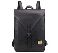 DokinReich Mochila retro de piel sintética, mochila de senderismo, para hombre y mujer, 3 colores, L, Negro (Negro) - sreoci