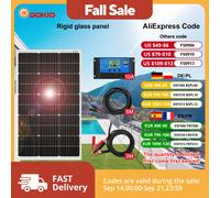 Dokio 18V 100Wset 200Wset 400Wset impermeable nuevo controlador de Panel Solar rígido para carga del hogar 12V batería de coche monocristalino 100w set