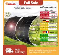 DOKIO 18V 200W/200W conjunto de paneles solares flexibles Panel Solar monocristalino impermeable Camping RV carga del hogar 12V New 200W