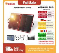 Dokio-Kit de Panel Solar plegable y Flexible, cargador de Panel Solar portátil, 18V, 97W, 12V, para navegación, Camping al aire libre 97W
