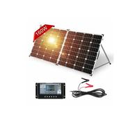 Dokio kit panel solar rígido y plegable, 160W, 10a, 12V, con cargador, fácil de transportar