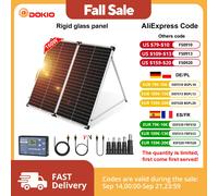 Dokio-Panel Solar plegable rígido de 18V y 160W, Panel Controlador Solar de 18V, 10A y 12V, fácil de llevar, cargador de sistema 160W