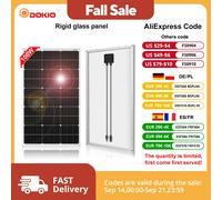 DOKIO-Panel Solar rígido de silicio monocristalino, Panel Solar de 18V y 100W, resistente al agua, carga de 12V, # DSP-100M, Camping/hogar/RV, China 100W Rigid Solar
