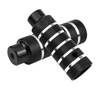 Dokpav 2PCS Pinzas de pie para Bicicleta, Aleación de Aluminio, Pedal de Bicicleta Apto para Ejes Delanteros o Traseros, Clavijas de Bicicleta, para Bicicleta Bici BMX (Negro)