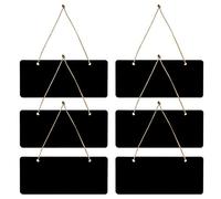 Dokpav Pizarra pequeña, 6pcs Mini Pizarra Madera, Tablero de Mensajes, tizas Pizarra, Carteles para Precios, pizarras Decorativa para Bodas Fiesta Navidad Tiendas y Restaurantes