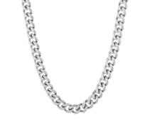 DOKRIN Collares para hombre,Collar de titanio y acero inoxidable de 6 mm y cadena cubana de 50 cm para hombre.