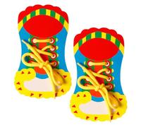 DOKRIN Cordones de zapatos Juguete de 2 piezas para aprender a enhebrar cordones, atar zapatos, desarrollar la motricidad fina y desarrollar habilidades motoras finas para niños pequeños.