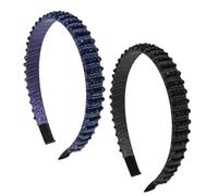 DOKRIN Diademas de moda para mujer,2 piezas de diademas de cristal barroco con bordes finos para mujer