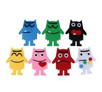 DOKRIN Marionetas de dedos Marionetas de aprendizaje de 7 piezas, juego familiar para sentir a los niños de la familia, aprender sentimientos, títeres de mano emociones, multicolor