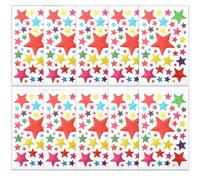 DOKRIN Pegatinas para oficina, 10 pegatinas de estrellas láser, brillantes, de recompensa, ideales para manualidades, profesores, padres y escuelas (coloridas)
