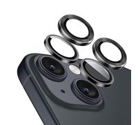 DOKRIN Protectores para objetivos de teléfonos móviles,2 unidades de protección de lente de cámara para iPhone 13/13 Mini,9H vidrio templado, placa de aluminio de aviación, círculo nocturno