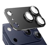 DOKRIN Protectores para objetivos de teléfonos móviles,para iPhone 17 Pro Max 6,9 Pulgadas, Cobertura Completa 9H Cristal Vidrio Templado Anillo, Placa Metal Mate(negro)