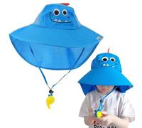 DOKRIN Sombreros y gorras para bebés niña,Sombrero de verano fino para niños y niñas, estilo pescador playero (azul)