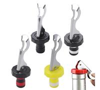 DOKRIN Tapones y vertedores para vino,Tapón manual de 4 piezas para botellas de vino, con cierre hermético al vacío.