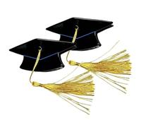 Doktorhut Haarklammer - Abschluss Haarschmuck Mit Gelber Quaste | Mini Doktorhut Clip Für Frauen Mädchen Studentinnen, Fotoshooting Zeremonie Party Haarnadeln Stylisches Accessoire 6cm