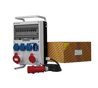 Doktorvolt® 9368 - Distribuidor de corriente para obras (TD-S/FI, 32 A, 16 A, 4 enchufes de 230 V)