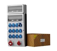 Doktorvolt Distribuidor de corriente para construcción, caja de distribución de pared, caja de distribución eXT 32 A 16 A, 12 x 230 V, 400 V, carcasa hermética