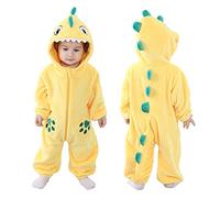 Doladola Mameluco de bebé para Halloween Monos de Franela de Animale Traje de Animales Ropa con Capucha Cálido Lindo Pijama(3-4 años, Tiburón amarillo)