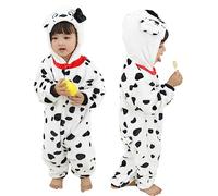 Doladola Mamelucos con Capucha para Bebé Mono para Niño Niña Pelele disfraz de Halloween para niños pequeños(Perro, Edades 3-6 meses)