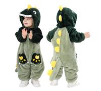 Doladola Mamelucos con Capucha para Bebé Mono Pelele Niño Niña Pijama Peleles para Bebés Niña Disfraz de Halloween（Dinosaurios Verdes，3 meses）