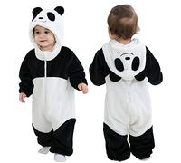 Doladola Mamelucos con Capucha para Bebé Mono Pelele Niño Niña Pijama Peleles para Bebés Niña Disfraz de Halloween（panda，18-24 meses）