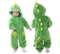 Doladola Mono con Capucha Animales Bebé pijama para lindo Niños y Niñas Traje de Franela Cálido Ropa Infantil Suave y Cómoda(4-5 años, Dinosaurio)