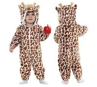 Doladola Mono con Capucha Animales Bebé pijama para lindo Niños y Niñas Traje de Franela Cálido Ropa Infantil Suave y Cómoda(3-4 años, Vaca de Café)