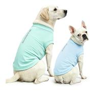 Dolahovy Camisa Perro protección UV 2Pack, Camiseta Ligera Perro Chaleco enfriamiento Secado rápido Ropa Verano Mascotas Confort Perros Camisas Sol para Perros pequeños y medianos Gatos Grandes
