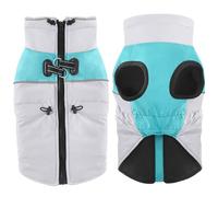 Dolahovy Chaqueta de Perro Impermeable Chaqueta de Invierno, Ropa de Mascota a Prueba de Viento Saltador Grande Abrigo de Perro Chaqueta de Lana Traje de Cachorro pequeño y Mediano (Azul, 4XL)