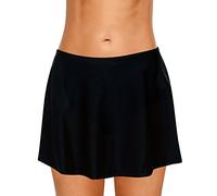 Dolamen Women Swim Skirt Shorts, 2018 Ladies Girls Swimwear Bottoms with Brief Short Skirted Mini Bikini Swimming Costumes Swimsuit Beachwear (X-Large, Negro)