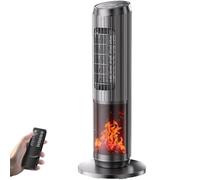 Dolaso Calefactor Bajo Consumo Torre Calentador Cerámico 2000W con Termostato, Mando, Oscilante, 3 Modos, ECO, Temporizador 1-8H para Sala Grande, Salon, Oficina