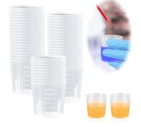 Dolaso Paquete de 12 vasos medicinales de 30 ml, mini vasos de medición de líquidos, ollas transparentes para medicamentos, vasos graduados para hornear, cocinar, laboratorio en casa (1 onza
