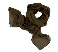 DOLCE ABBRACCIO by RiemTEX ® Bufanda para mujer Sweet Love Estola de gasa en 30 colores lisos bufandas y pañuelos para el cuello XXL de gasa para cualquier época del año, Perú Marrón, 164 x 70 cm