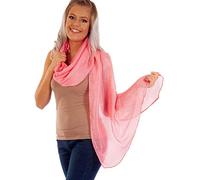 DOLCE ABBRACCIO by RiemTEX ® Prima Donna - Pañuelo de seda para mujer, 31 colores lisos, pañuelo de seda, bufanda de seda para mujer, bufanda de seda, Color rosa., XX-Large