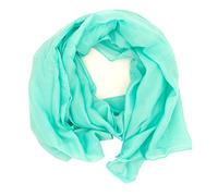 DOLCE ABBRACCIO by RiemTEX Wild Cat - Pañuelo para mujer, de microtoque, antiarañazos, para primavera, verano, todo el año, verde menta, 180 x 58 cm