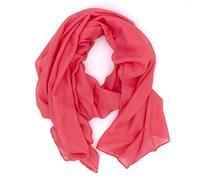 DOLCE ABBRACCIO by RiemTEX Wild Cat - Pañuelo para mujer, de microtoque, antiarañazos, para primavera, verano, todo el año, coral, 180 x 58 cm