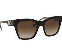 Dolce & Gabbana Mujer DG4384 321773 Gafas de sol Acetato Tortuga Marrón Cuadrada Normal Sombreado