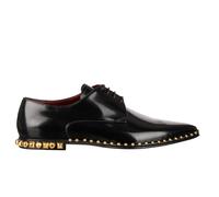 Dolce & Gabbana Clásico Cuero Derby Zapatos Millennials Remaches Negro 11046