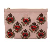 Dolce & Gabbana Clutch Pink D&G Logo Devotion Heart Nylon Pouch Wallet