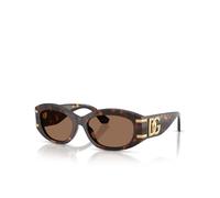 Dolce & Gabbana Mujer DG4502 502/73 Gafas de sol Acetato Tortuga Marrón Redonda Normal