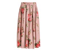 Dolce & Gabbana- Falda midi con estampado de ramo de rosas- Skirts- Mujer- Multicolor- L- Falda midi con estampado de ramo de rosas
