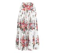Dolce & Gabbana- Falda Midi Floral- Skirts- Mujer- Multicolor- S- Falda Midi Floral