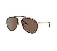 Dolce&Gabbana Hombre Sunglass DG2277 - Color del Marco: Dorado/Havana, Color de la Lente: Marrón Oscuro