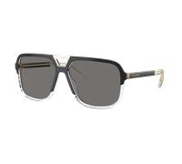 Dolce&Gabbana Hombre Sunglass DG4354 - Color del Marco: Negro sobre Crystal, Color de la Lente: Gris Oscuro