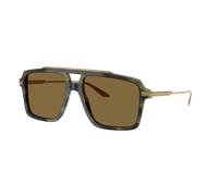 Dolce&Gabbana Hombre Sunglass DG4477 - Color del Marco: Verde aceituna a rayas, Color de la Lente: Marrón