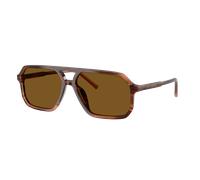 Dolce&Gabbana Hombre Sunglass DG4541 - Color del Marco: Brown On Striped Brown, Color de la Lente: Polarizadas marrón oscuro