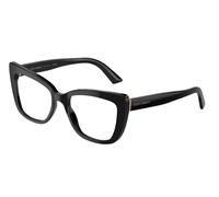 Dolce & Gabbana Mujer DG3308 501 Monturas ópticas Acetato Negro Transparente Cat Eye Normal